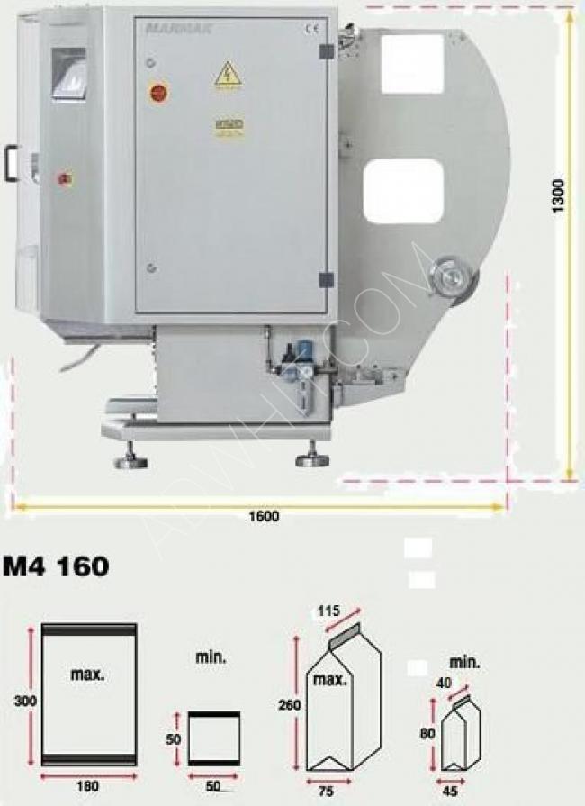 Vertical packaging machine - Bag length: 50-160 mm