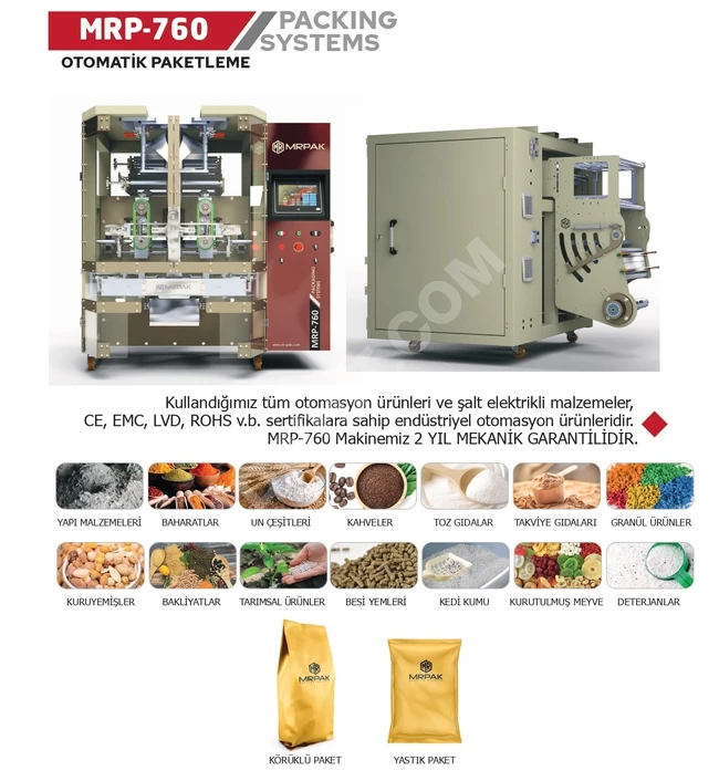 Volumetric Filling Machine 15-70 Packets/Minute - Vertical Filling Machine