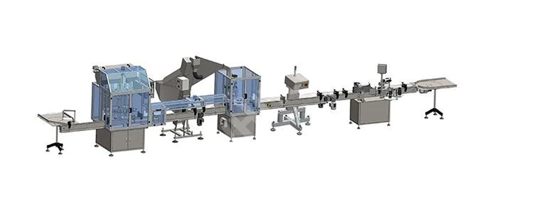 Automatic liquid filling machine with a capacity of 100-1000 cubic centimeters with servo support