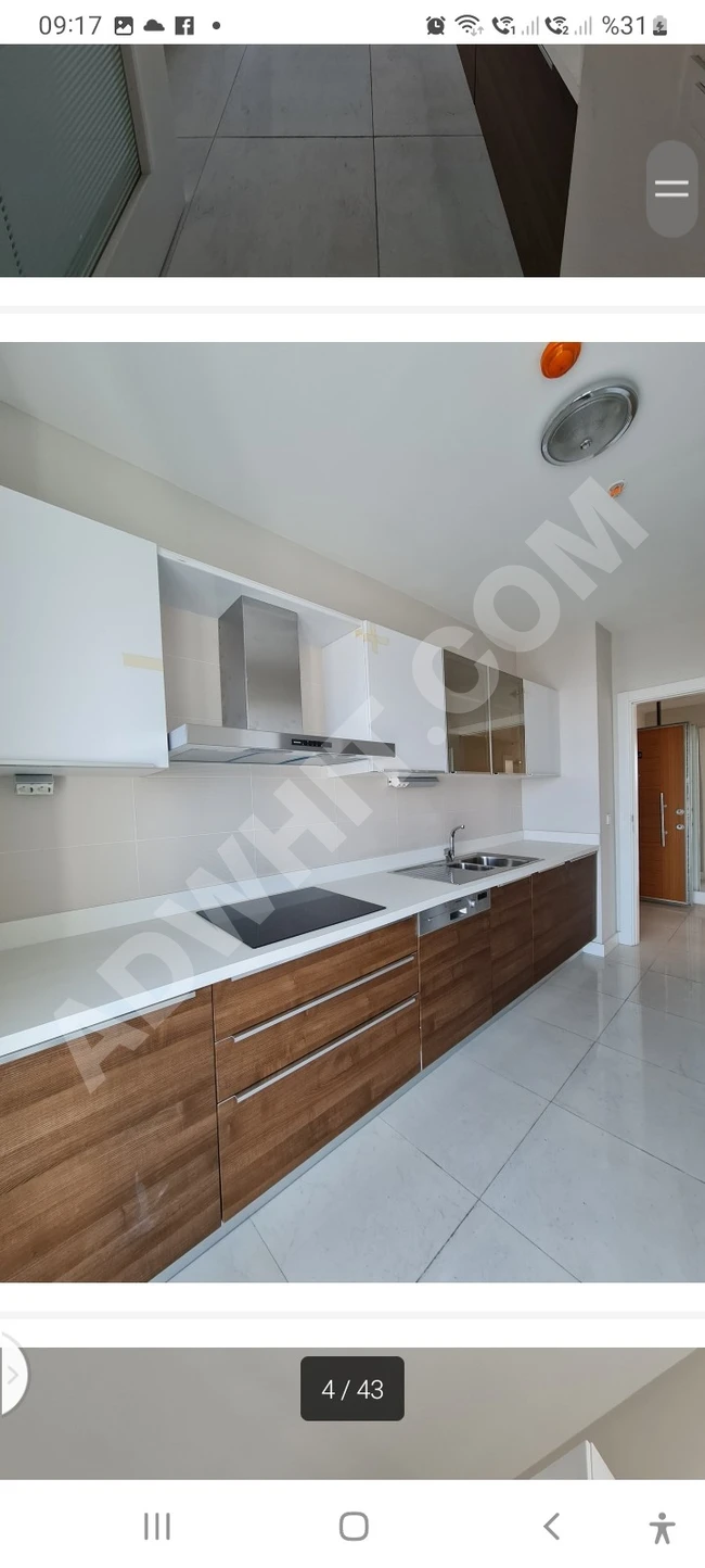 Yıllık kiralık 3+1 boş yeni sıfır daire