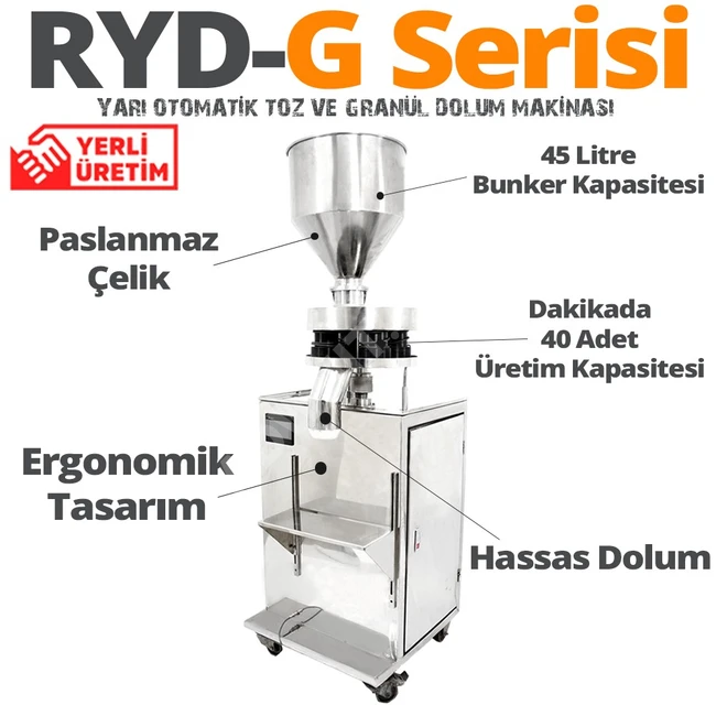 Semi-automatic granule filling machine (Ryd-G100)