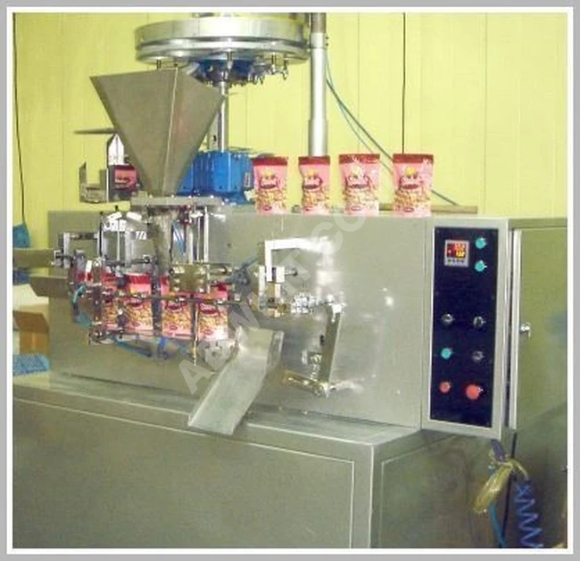 Pre-made pouch filling and sealing machine