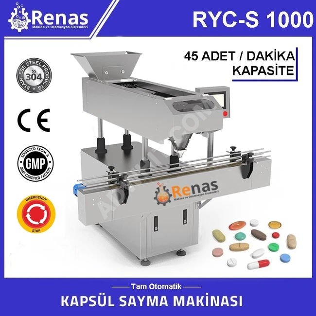 Automatic capsule counting machine with a speed of 45 capsules per minute