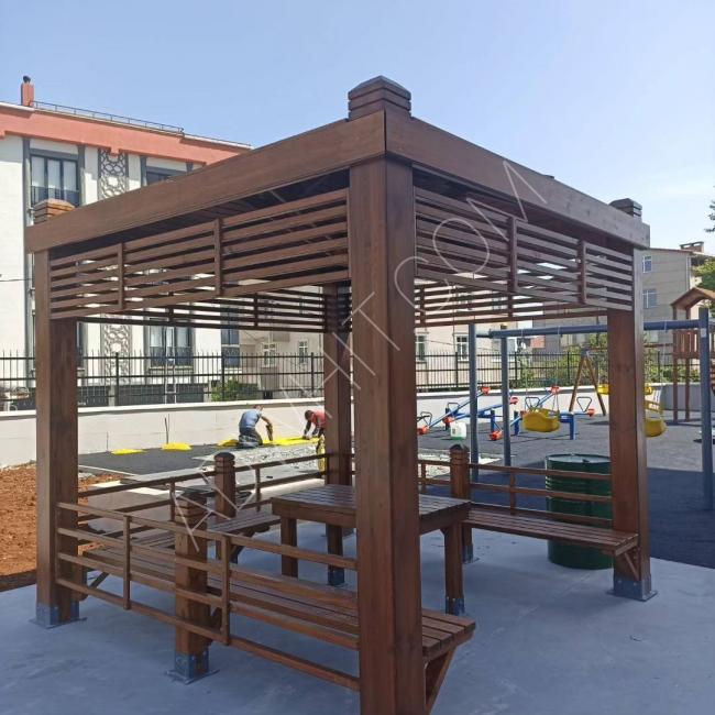 Special Turkish-made canopies for outdoor gardens