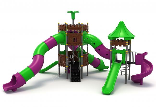 Kale şeklinde kule oyun parkı