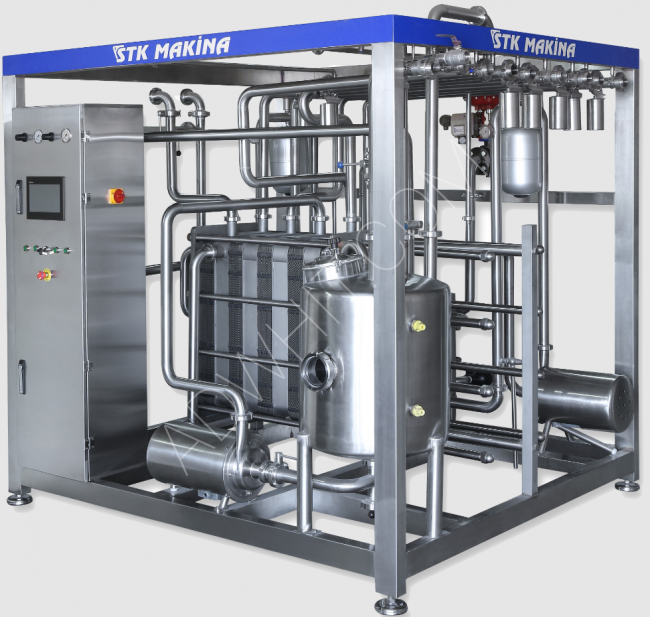 Milk pasteurization machine with a capacity of 1000 liters