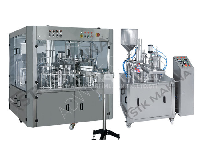 Yogurt and milk filling machine with a capacity of 5600 units per hour