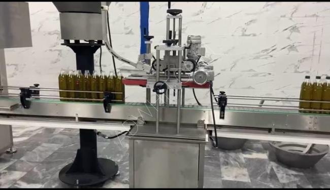 Automatic cap feeding and capping machine