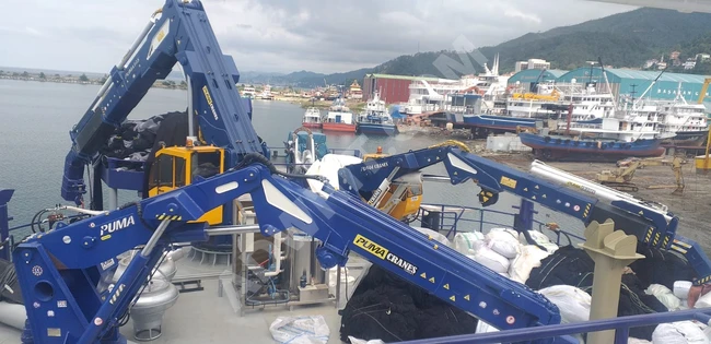 Boma yacht crane. Boat crane. Skiff crane. Vessel crane. Marine crane