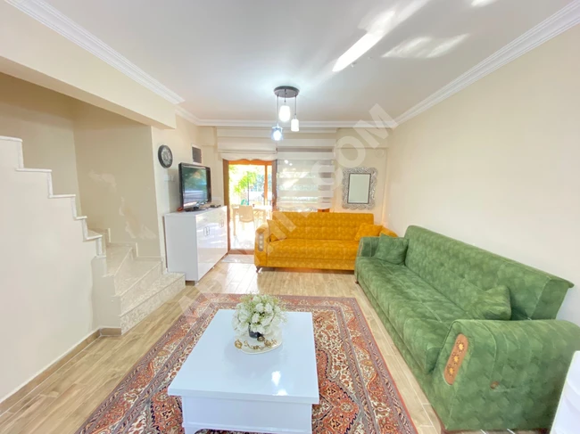 3+1 villa for sale in Doğanbey with a large garden, near the sea