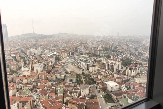 2+1 luxury apartment for daily rent in Ataşehir on the 38th floor in Dumankaya İkon