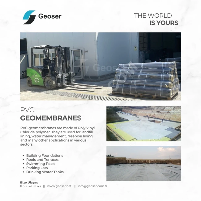 pvc geomembrane عزل الاسطح 