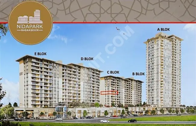 BAŞAKŞEHİR NİDAPARK C BLOK 4+1 228 M² SATILIK DAİRE ÜÇ CEPHE